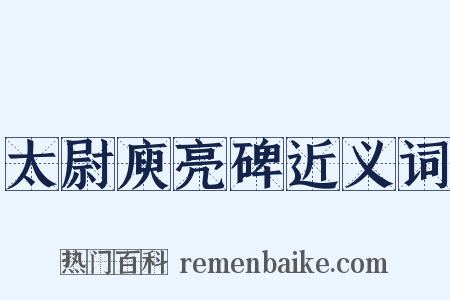 太尉庾亮碑近义词是什么意思的图片